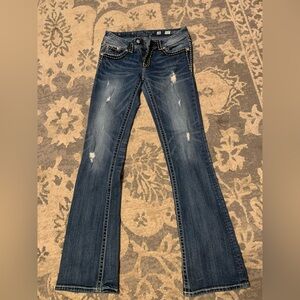 Miss Me Distressed Blue Flare Jeans